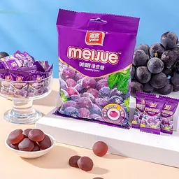 Жувальні цукерки Yake Meijue Gummy Jelly Grape 100г - мініатюра 3