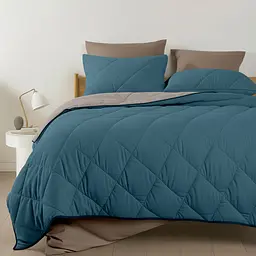 Покривало Cosas OCEAN SAND CS9 200х230 см стьобане двостороннє на ліжко та диван (Blanket_68Sky_84Quartz_kt_110Ocean_200x230) - мініатюра 4