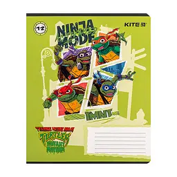 Зошит Kite Ninja Turtles, 12 аркушів, лінія (NT24-234), в асортименті - мініатюра 2