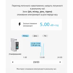 Розумний автомат Tongou TO-Q-SY1-JZT 25А Zigbee DIN з енергомоніторингом - мініатюра 6