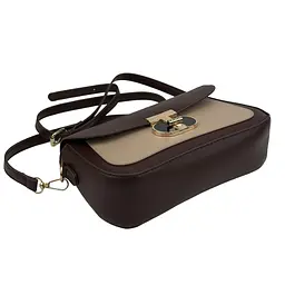 Жіноча сумка через плече крос-боді з екошкіри Lilly P2-1601DB Коричнева - мініатюра 11