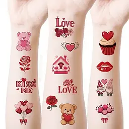 Набір тимчасових тату Любов № 2 Love-tattoo-mini-set-2-10, 12 х 7 см 10 шт - мініатюра 3