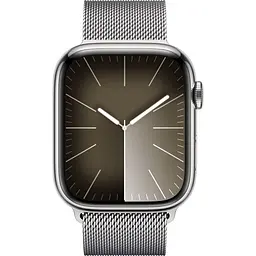 Смарт-годинник Apple Watch Series 9 GPS + Cellular 45mm Silver Stainless Steel with Silver Milanese Loop (MRMQ3) [92678] - мініатюра 2