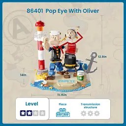 Конструктор Pantasy Popeye Папай з Оливою (86401) - мініатюра 7