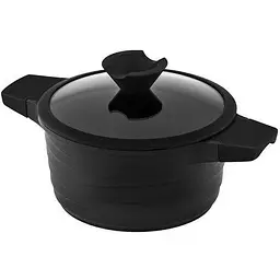 Каструля алюмінієва з антипригарним покриттям Lessner Black Pro New 4.7 л d 24 см (55872-24)