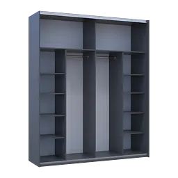 Шафа купе Doros G-Caiser Графіт/Графіт 2 ДСП / 3 частини 200х60х240 (42005230) - мініатюра 6