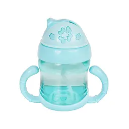 Дитячий поїльник з трубочкою Mega Zayka MGZ-0321 (Turquoise) 150 мл