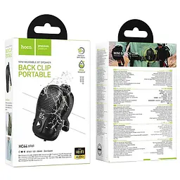 Bluetooth колонка Hoco HC44 Star wearable Black - мініатюра 3