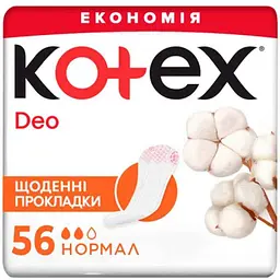 Прокладки щоденні KOTEX Deo 56шт