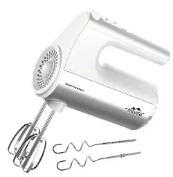 Міксер Monte MT-2017, White, 700W, ручний, 5 швидкостей, турбо режим, вінчики, гаки для замісу тіста
