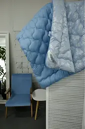 Ковдра двоспальна закрита Arda Квітка 20363 175х215 см блакитна