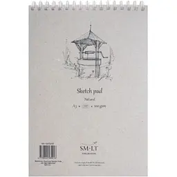 Альбом для ескізів на спіралі SM-LT Art Authentic А3 (29.7х42 см) 100г/м2 100л натуральний колір