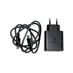 Зарядний пристрій USB-C + USB-A 35W з кабелем 1 м, адаптер для телефону, чорний - мініатюра 7