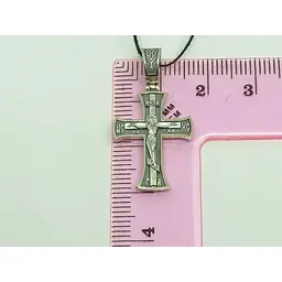 Золотий хрестик Харківська ювелірна фабрика. Розп'яття Христа. 11537-ЧБЕЛ - мініатюра 4