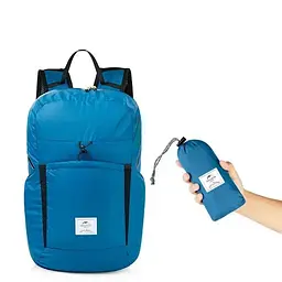 Складний рюкзак Naturehike Ultralight (NH17A017-B) 22л - блакитний - мініатюра 2