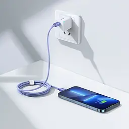 PD кабель Baseus Crystal Shine Series Fast Charging Type-C to iP 20W 1.2mPurple CAJY000205 - мініатюра 6