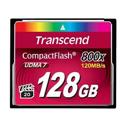 Карта пам'яті Transcend Compact Flash Card 128Gb 800X (TS128GCF800)