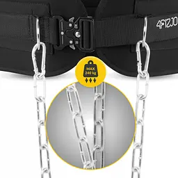 Пояс атлетичний для обтяження 4FIZJO Dip Belt 80 см Black (P-5905973402255) - мініатюра 4