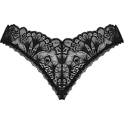 Мереживні стрінги Obsessive Donna Dream crotchless Thong M/L Black, відкритий доступ - мініатюра 4