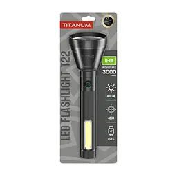 Портативний світлодіодний ліхтар Titanum TLF-T22, 400Lm Black (28736-000)