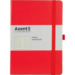 Книга записна Axent Partner Prime 145х210 мм A5, 96 аркушів, у клітинку, червона (8305-06-A)