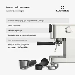 Кавоварка Klarstein SteelPresso Touch (10046501) - мініатюра 3