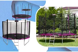 Батут із внутрішньою сіткою THUNDER OUTSIDE PRO 10FT 305 см Black/Pink - мініатюра 4