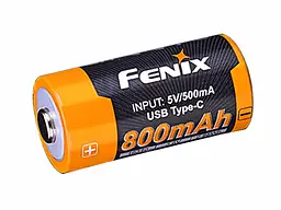 Акумулятор 16340 Fenix 800 mAh Li-ion зарядка Type-C (ARB-L16-800UP)