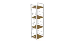 Етажерка 4/34 Ferrum-decor Серії Коннект 120x34x28 білий ДСП Дуб Артізан 16мм (FRD-104279) - мініатюра 6