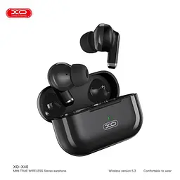 Навушники бездротові XO X40 Noak стереогарнітура в кейсі чорна - мініатюра 3