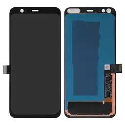 Дисплей для Google Pixel 4, чорний, без рамки, переклеєне скло