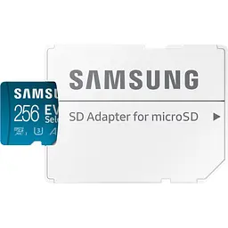 Карта пам'яті Samsung microSDXC EVO Select 256GB UHS-I U3 Class 10 V30 A2 + SD Adapter (MB-ME256KA) [107645] - мініатюра 2