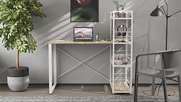 Письмовий стіл Ferrum-decor Серії Конект з етажеркою 75x120x60 білий ДСП Дуб Сонома 16мм (FRD-104227) - мініатюра 2