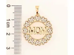 Кулон Xuping Позолота 18K «Колечко з сердечок з написом Мама» для ланцюжка до 5мм (262333) - мініатюра 2