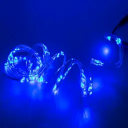 Новорічна конусна гірлянда 2 м 10 ниток LED 200 лампочок Синій - мініатюра 8
