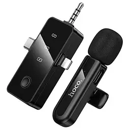 Петличний бездротовий мікрофон L20B Fair 3in1 (Lightning/Type-C/3.5) Black Hoco teh0029563