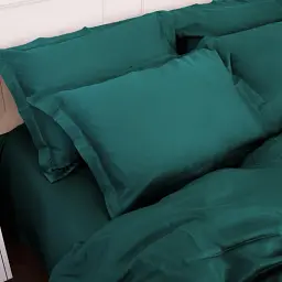 Наволочка MirSon Tencel №07 Emerald 50х50 см смарагдова (2200009371059) - мініатюра 5