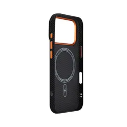 Карбоновый чехол для Apple iPhone 17 Pro, LikeCarbon2 SE MagCase, черный, тонкий защитный чехол-панель из поликарбоната с магнитами N52, MagSafe, противоударный, совместимый с беспроводной зарядкой, приподнятые края для защиты камеры, ArmorStandart (ARM89164) - мініатюра 4
