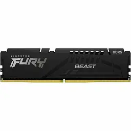 Пам'ять 32Gb x 2 (64Gb Kit) DDR5, 5600MHz, Kingston Fury Beast, Black, 36-38-38, 1.25V, з радіатором (KF556C36BBEK2-64) - мініатюра 2