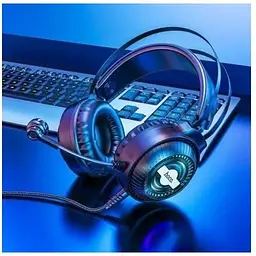 Ігрові навушники Hoco W101 Streamer gaming headphones LED підсвічування - мініатюра 2