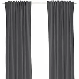 Штори на кухню та в кімнату Cosas Shadow 180х260 см 2 шт антрацит (Curtains_Graphite_180x260)