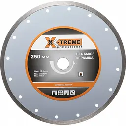 Диск алмазний по плитці X-Treme 250 x 6 x 2.6 x 25.4 мм (31289)