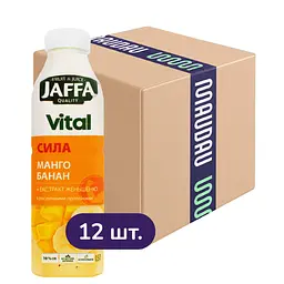 Упаковка сокового напитка Jaffa Vital Power Манго-Банан с экстрактом женьшеня 6 л (0.5 л х 12 шт.)