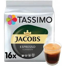 Набір кава мелена в капсулах Jacobs Tassimo Espresso 118.4 г 16 шт. по 7.4 г
