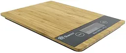 Ваги кухонні електронні Domotec MS-A Wood з сенсорним екраном і дерев'яною платформою до 5 кг коричневі - мініатюра 2