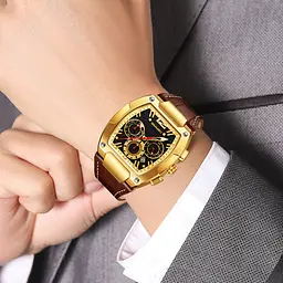 Наручний годинник чоловічий 9357GDBN Gold-Brown Skmei acs0030882 - мініатюра 3