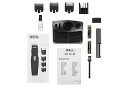 Тример Moser Wahl Mustache & Beard, для бороди та вусів, 2хАА, роторний мотор, насадок-4, гребінець, підставка, сталь, чорний - мініатюра 3
