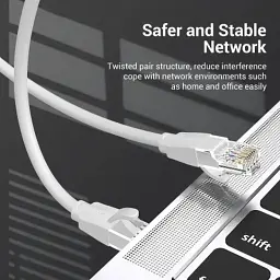 Патч-корд 1м, UTP cat 6 RJ-45 gray Vention (IBEHF) - мініатюра 4