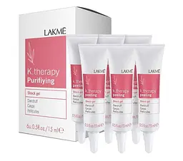 Гель інтенсивної дії Lakme K.Therapy Peeling Shock Gel, проти лупи, 6 шт. х 15 мл - мініатюра 3