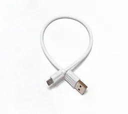 Кабель для Power Bank USB2.0 AM-micro USB BM, 2.4А, 20см, білий